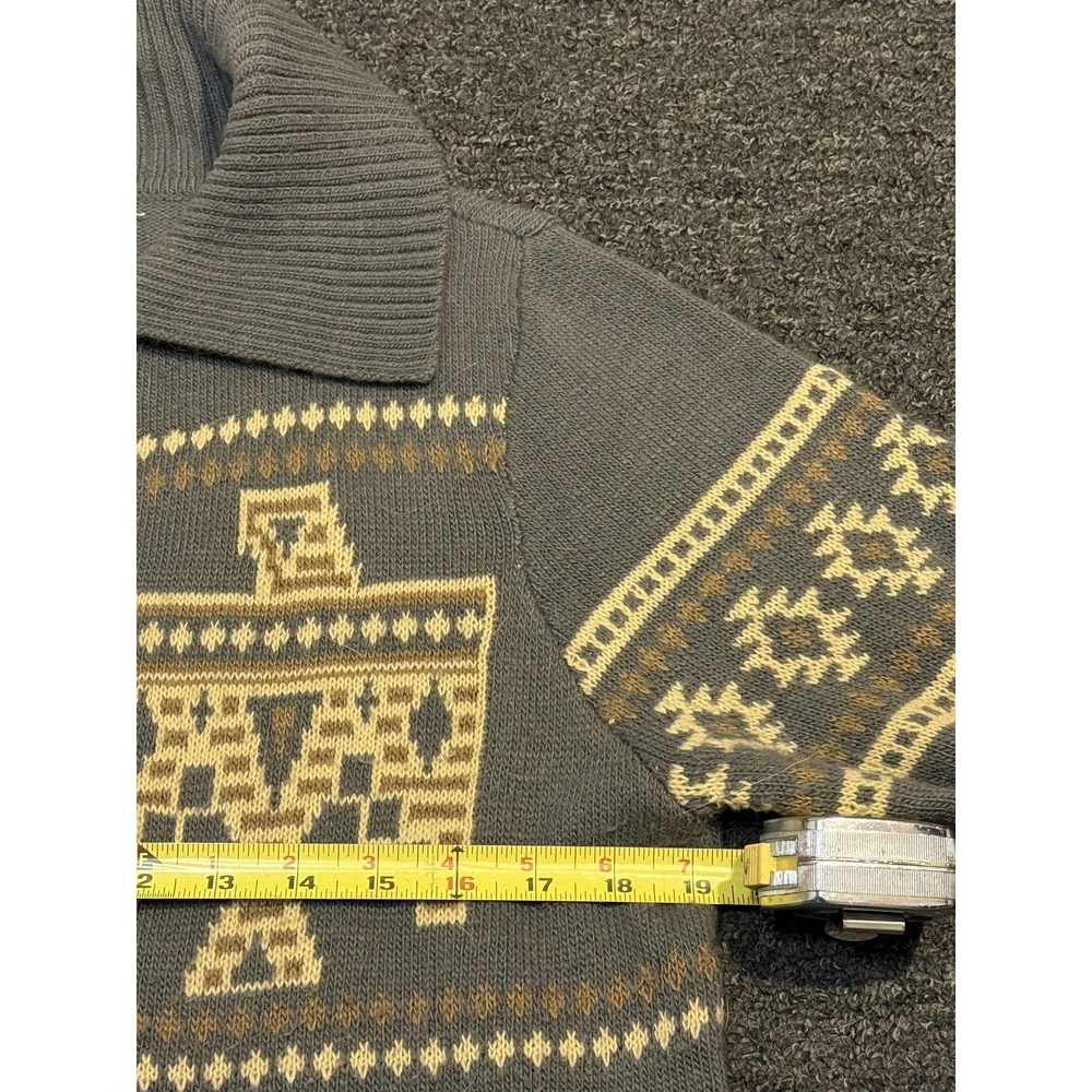 Savanna Jane Sweater Womens Small Gray Button Front Southwestern Cardigan - Picture 7 of 8